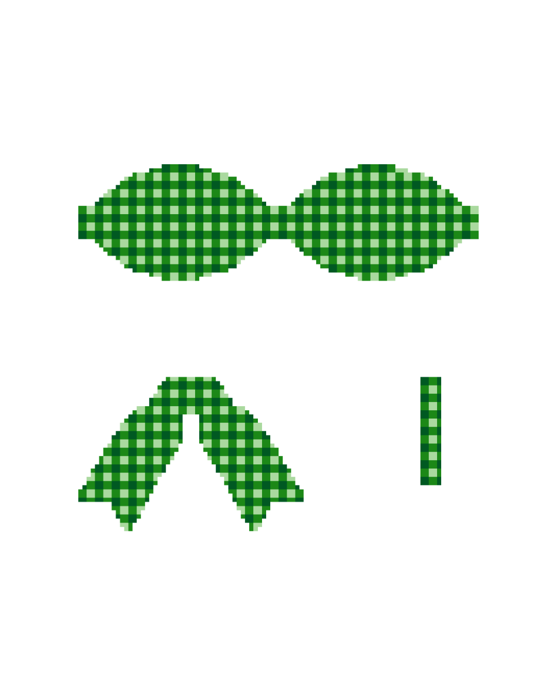 3D Green Gingham Bow Wholesale