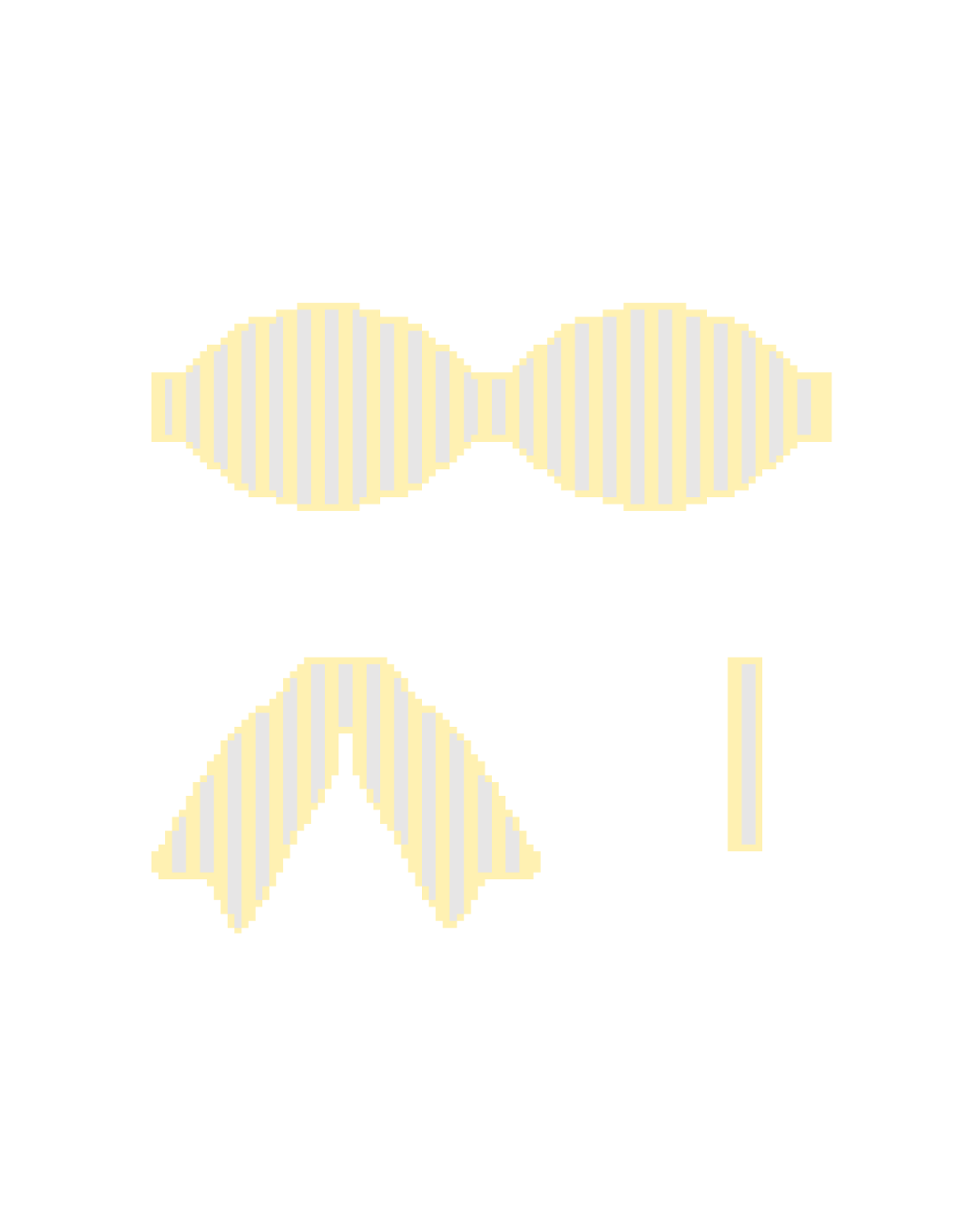 3D Yellow Stripe Bow Wholesal