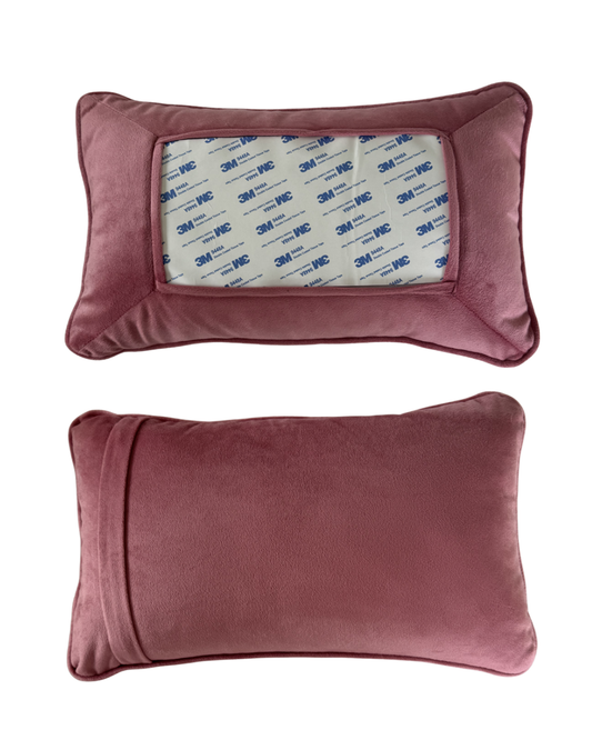 Pink Velvet Self-Finishing Pillow