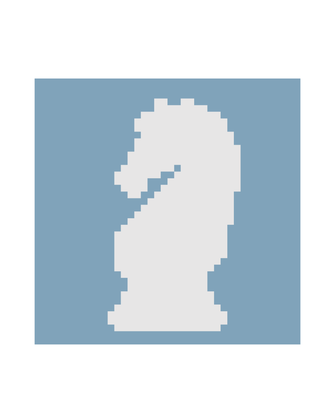 Beginner Chess Knight Blue and White Wholesale