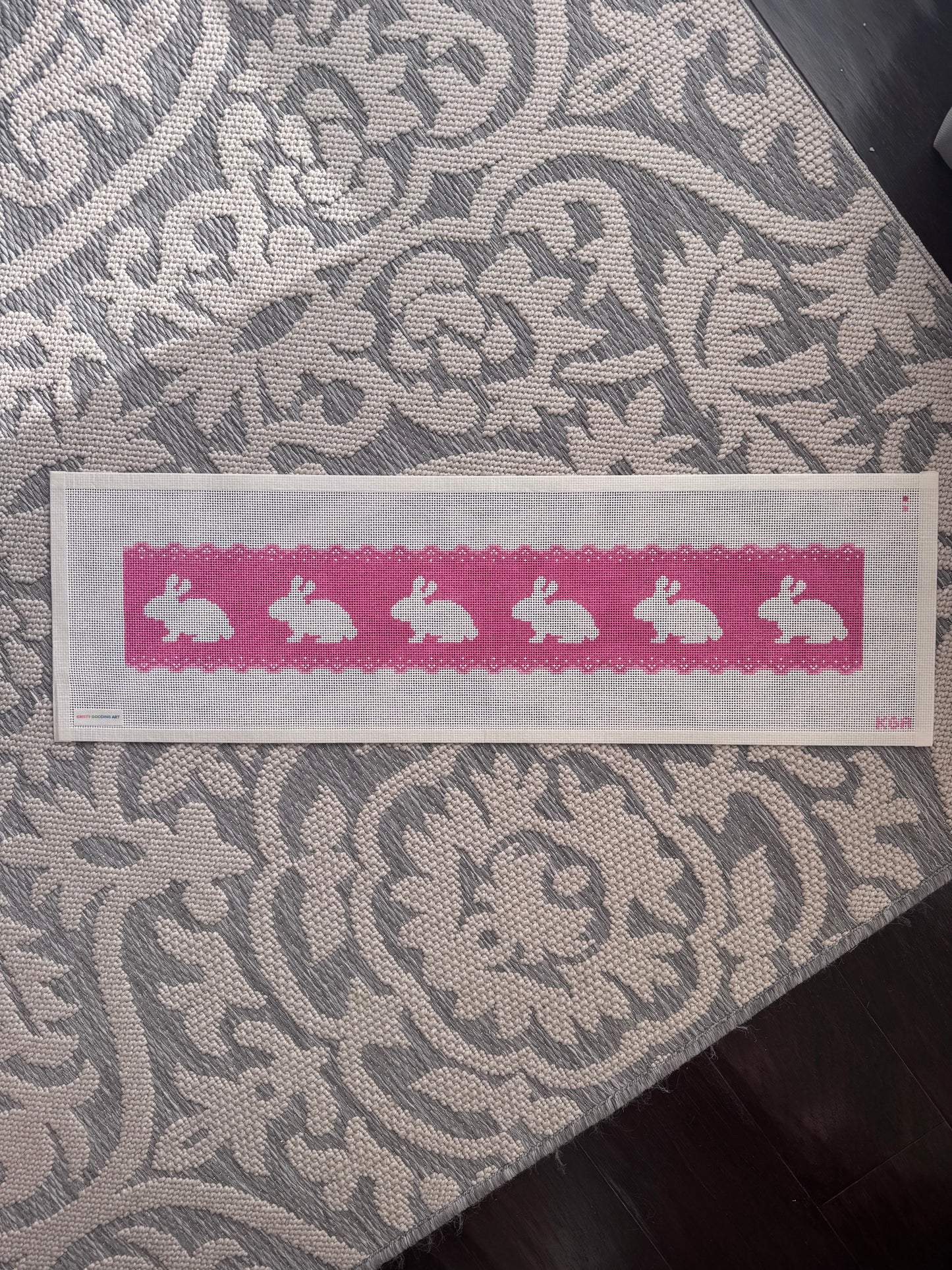 Pink Lace Bunny Easter Basket Sash