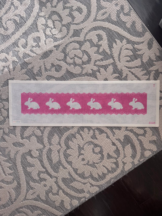 Pink Lace Bunny Easter Basket Sash